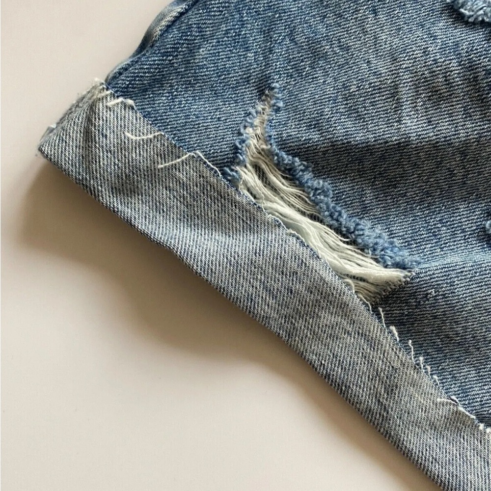 VERY Ripped Denim Shorts Size 10 - Picture 4 of 5